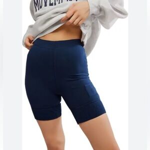 FP Movement Free People Victory Biker Shorts Active Navy Blue Women’s Size M